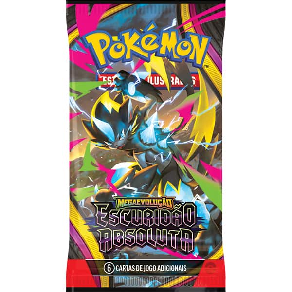 Booster Pokémon TCG, Pokémon Escuridão Absoluta, Pacote com 6 cartas cada, 36883, Copag - PT 1 UN Booster Pokémon TCG, Pokémon Escuridão Absoluta, Pacote com 6 cartas cada, 36883, Copag - PT 1 UN
