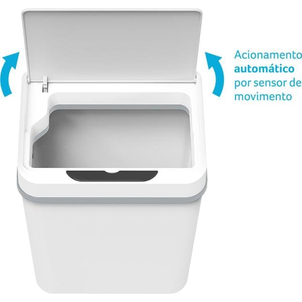 Lixeira com sensor de aproximação 9L, EI078, Multi - 1 UN