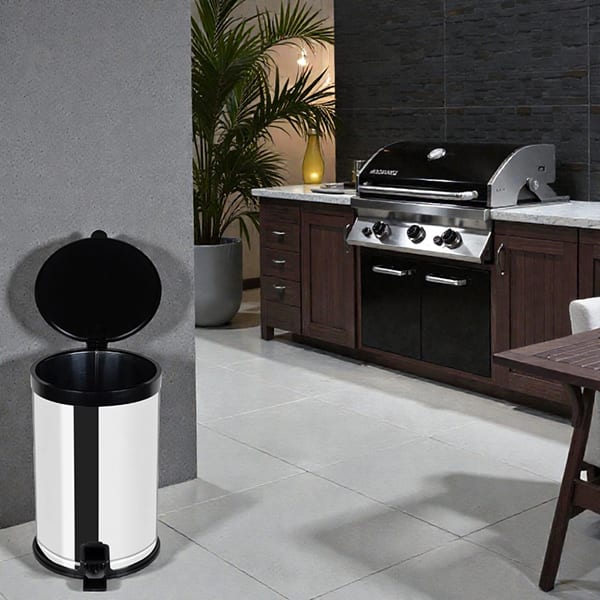 Lixeira inox com pedal, 12L, Prata, 3512, Viel - 1 UN Lixeira inox com pedal, 12L, Prata, 3512, Viel - 1 UN