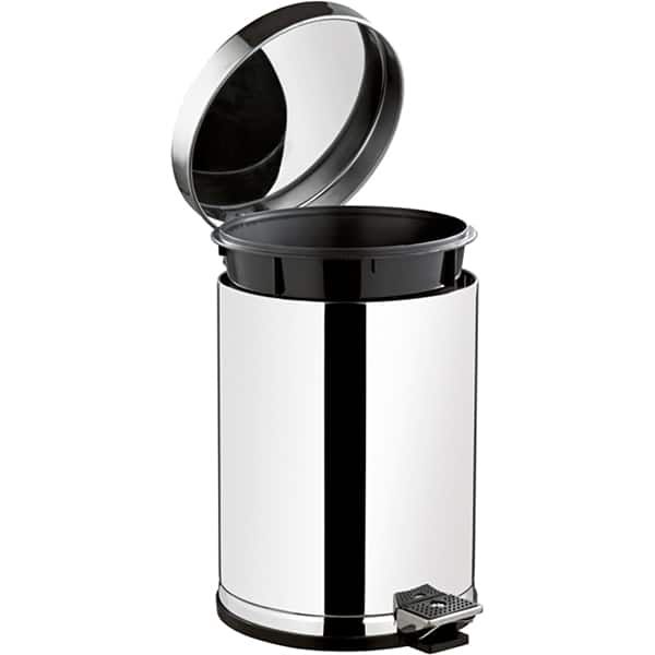 Lixeira inox com pedal, 15L, Prata, 3585, Viel - 1 UN