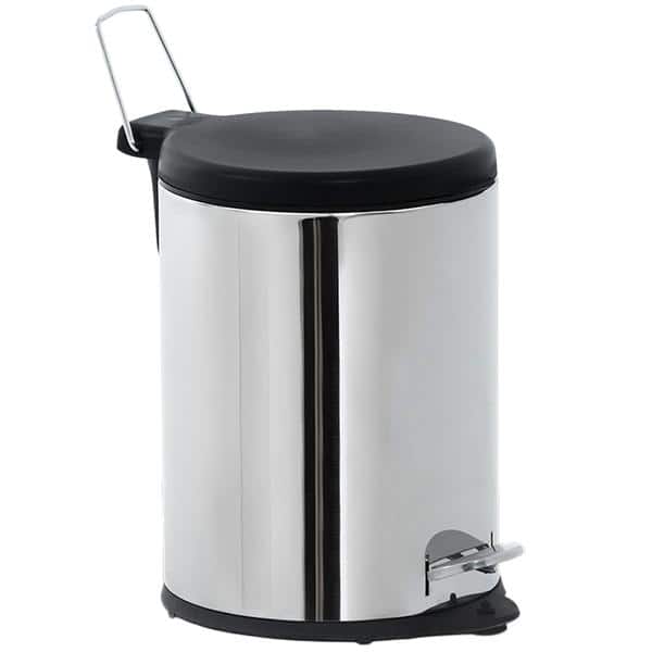 Lixeira inox com pedal, 6L, Prata, 3048/204, Brinox - CX 1 UN Lixeira inox com pedal, 6L, Prata, 3048/204, Brinox - CX 1 UN