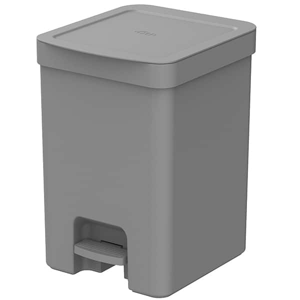 Lixeira plástica com pedal, 12L, Chumbo, Trium, LX4100CHF, Ou - CX 1 UN