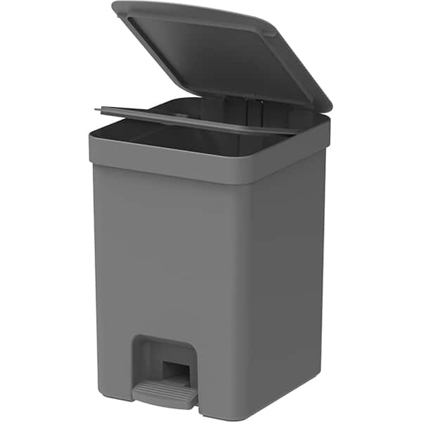 Lixeira plástica com pedal, 12L, Chumbo, Trium, LX4100CHF, Ou - CX 1 UN