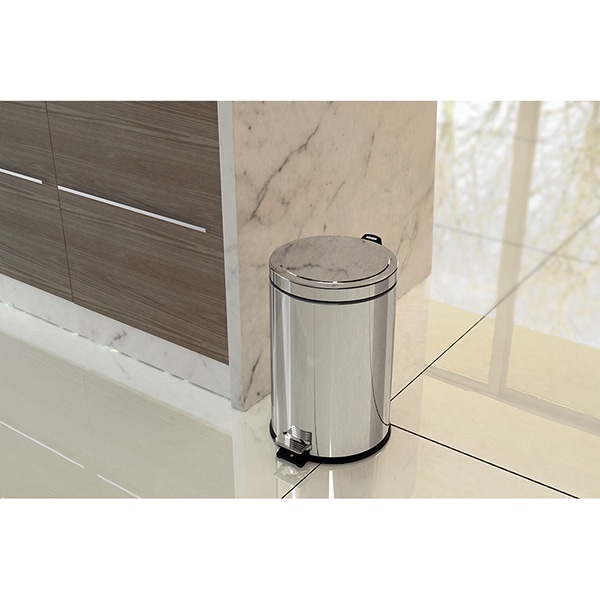 Lixeira inox com pedal, 20L, 94538120, Tramontina - CX 1 UN