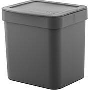 Lixeira plástica com tampa, 2,5l, Chumbo, LX500CHF, Ou - CX 1 UN