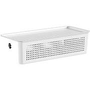 Cesto plástico com tampa, 34cm x 15cm x 10cm, Branco, CFW205BCF, Ou - CX 1 UN