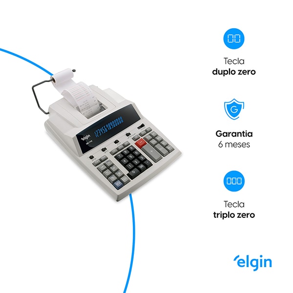 Calculadora de mesa c/bobina 14 digitos MB-7142 Elgin CX 1 UN