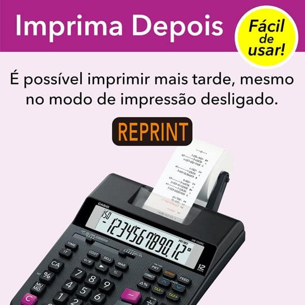 Calculadora de mesa c/bobina 12 digitos HR150RCBDC Casio CX 1 UN