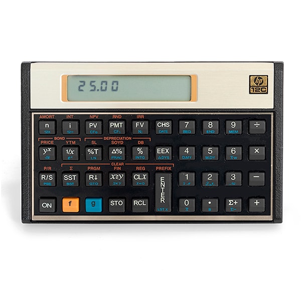 Calculadora financeira 12C, Gold, HP - BT 1 UN