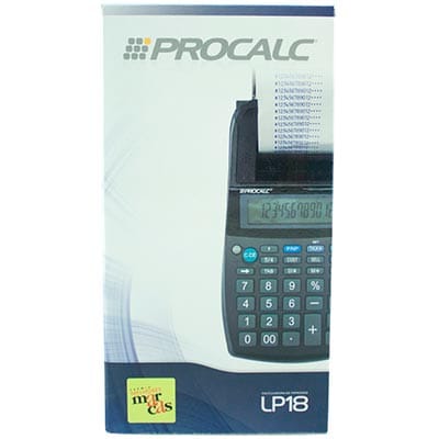 Calculadora de mesa c/bobina 12 digitos LP18 Procalc CX 1 UN