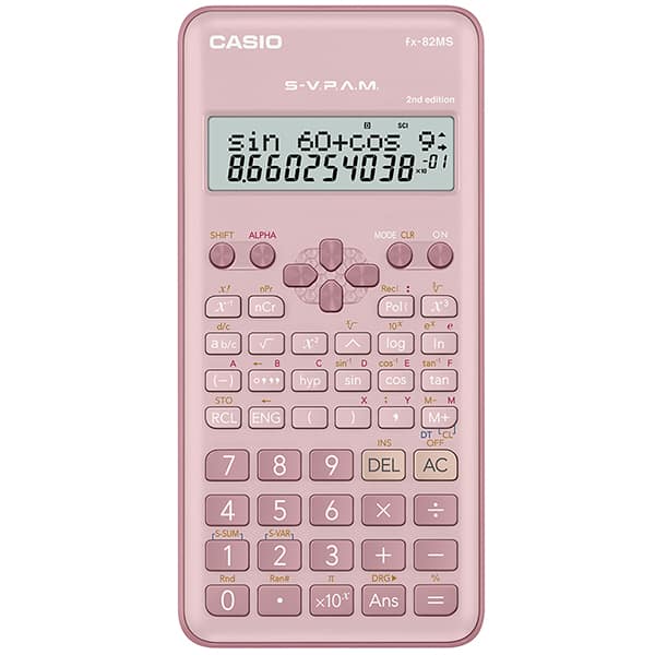 Calculadora científica Rosa, FX-82MS-2-PK-W4, Casio - CX 1 UN