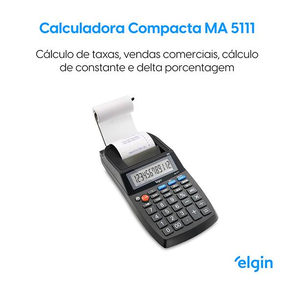 Calculadora de mesa c/bobina 12 dígitos 42MA51110000 Elgin CX 1 UN