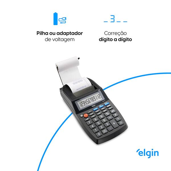 Calculadora de mesa c/bobina 12 dígitos 42MA51110000 Elgin CX 1 UN