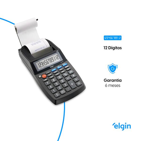 Calculadora de mesa c/bobina 12 dígitos 42MA51110000 Elgin CX 1 UN