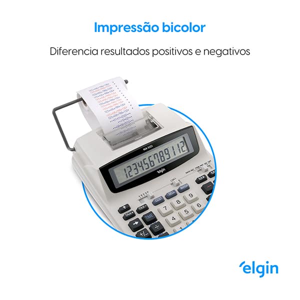 Calculadora de mesa c/bobina 12 dígitos 42MA51210000 Elgin CX 1 UN