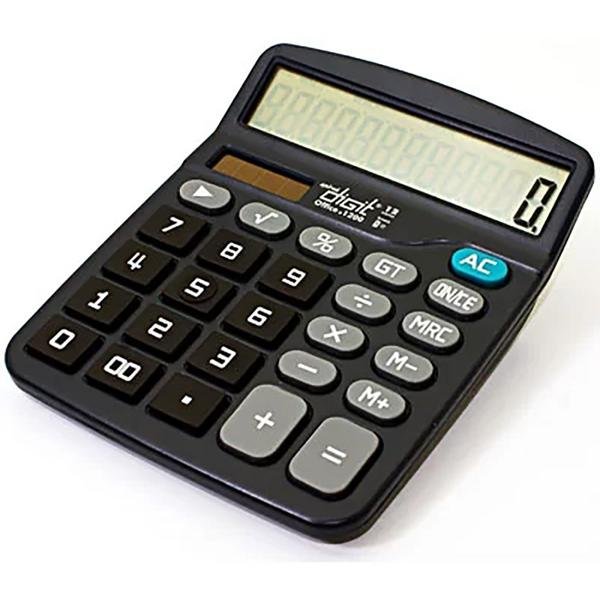 Calculadora de mesa, 12 dígitos, 1200, Spiral Digit - CX 1 UN