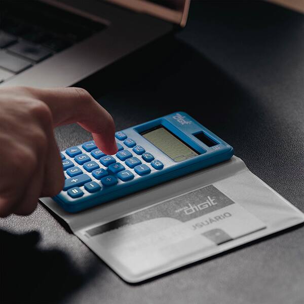 Calculadora de bolso (Bateria/Energia Solar), 12 dígitos, Azul, 1200, Spiral Digit BT 1 UN Calculadora de bolso (Bateria/Energia Solar), 12 dígitos, Azul, 1200, Spiral Digit BT 1 UN