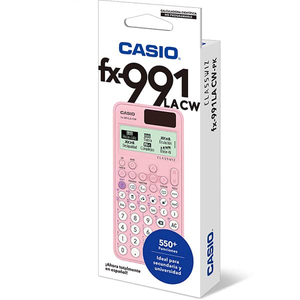 Calculadora científica Classwiz, Rosa, FX-991LACW-PK, Casio - CX 1 UN
