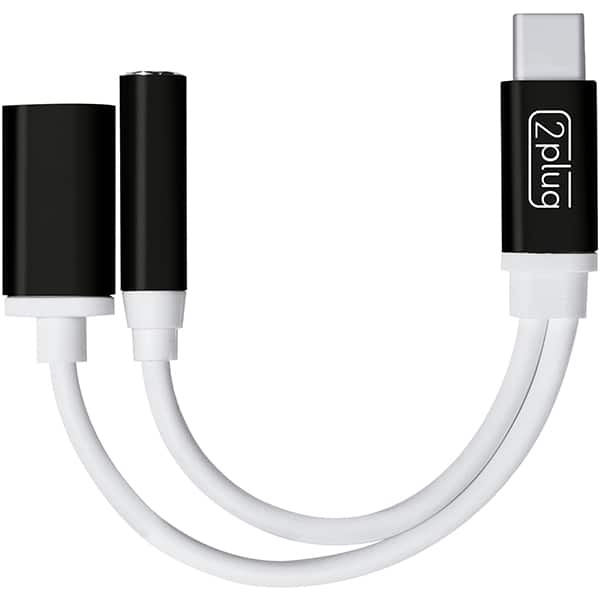 Adaptador USB-C 2 em 1 P2 e USB-C Femea JL-AU01 2Plug BT 1 UN