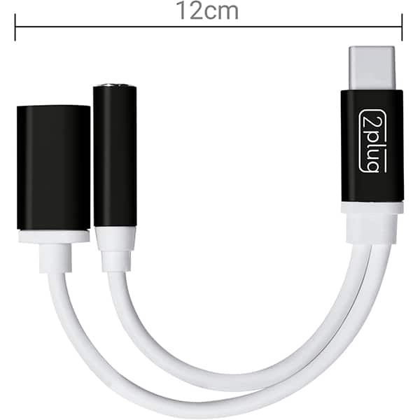 Adaptador USB-C 2 em 1 P2 e USB-C Femea JL-AU01 2Plug BT 1 UN