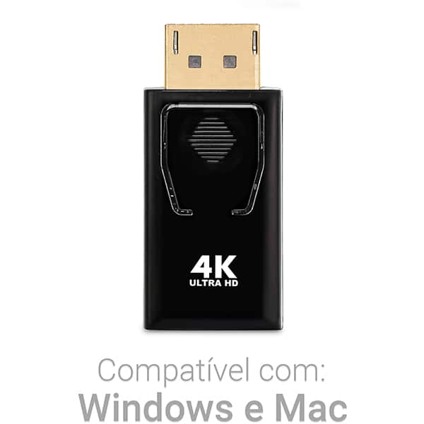 Adaptador de video Displayport p/ HDMI JL-D102K 2Plug BT 1 UN
