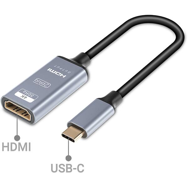 Adaptador USB-C para HDMI 4K, JL-CH1, 2Plug - BT 1 UN