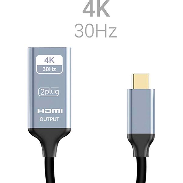 Adaptador USB-C para HDMI 4K, JL-CH1, 2Plug - BT 1 UN