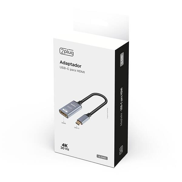 Adaptador USB-C para HDMI 4K, JL-CH1, 2Plug - BT 1 UN