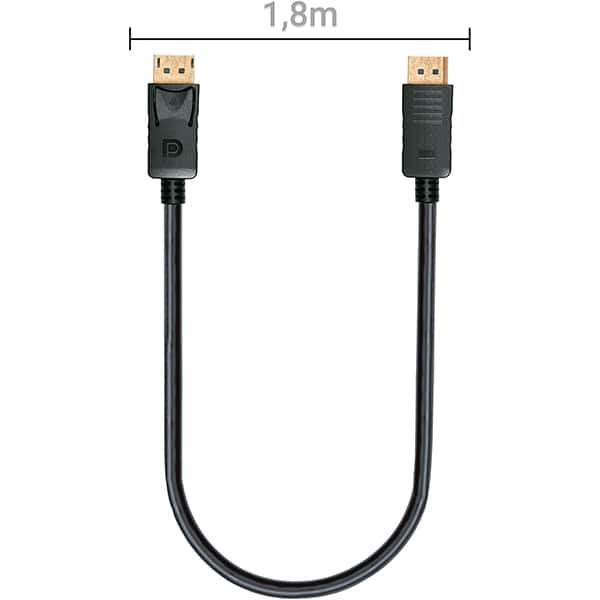 Cabo de video DisplayPort, 1,8m, JL-D1018, 2Plug - BT 1 UN