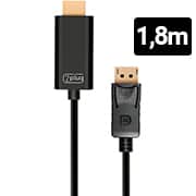 Adaptador HDMI para Displayport, 1.8m, 1080P, JL-D1011K, 2Plug - BT 1 UN Adaptador HDMI para Displayport, 1.8m, 1080P, JL-D1011K, 2Plug - BT 1 UN