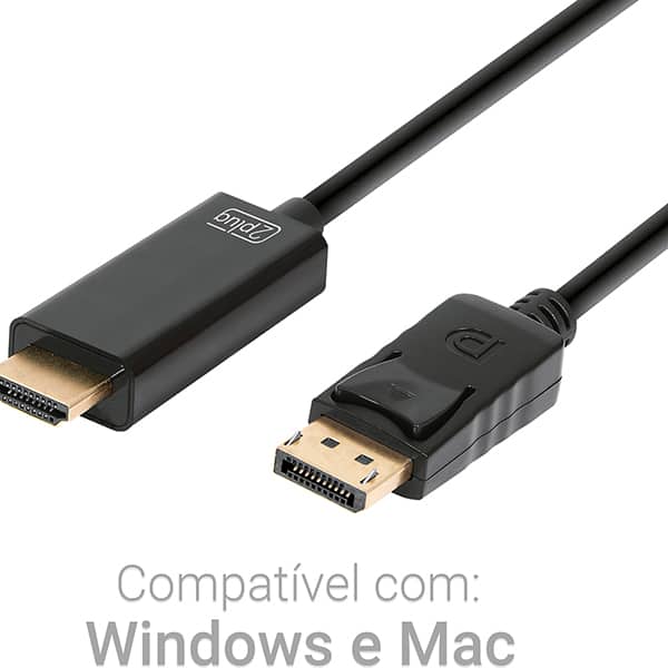 Adaptador HDMI para Displayport, 1.8m, 1080P, JL-D1011K, 2Plug - BT 1 UN