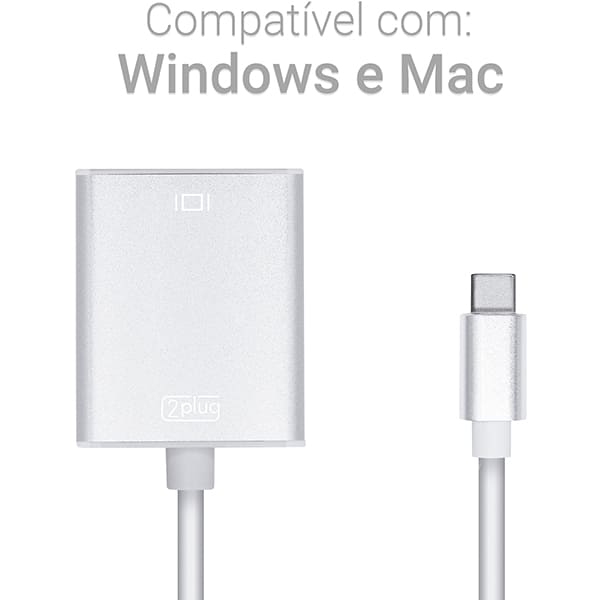 Adaptador USB-C 3.1 para VGA, JL-CV01, 2Plug - BT 1 UN