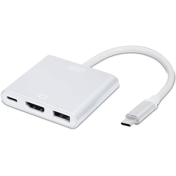 Adaptador USB-C 3 em 1, HDMI+USB-A e USB-C, JL-CHC01, 2Plug - BT 1 UN