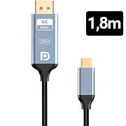 Cabo USB-C para Displayport, 1,8m, CDP18, 2Plug - BT 1 UN