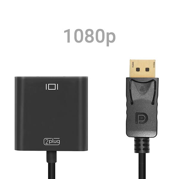 Adaptador Displayport para VGA, JL-D1003, 2Plug - BT 1 UN Adaptador Displayport para VGA, JL-D1003, 2Plug - BT 1 UN