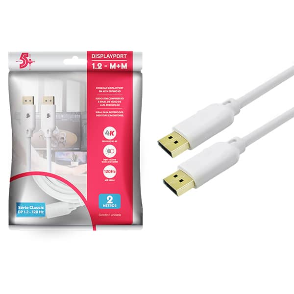 Cabo de vídeo Displayport 2m 1.2 4K 018-7493 5+ BT 1 UN