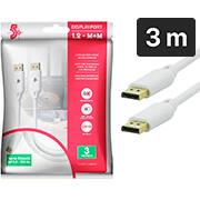 Cabo de vídeo DisplayPort, 3 metros, 1.2, HDR, 4K, 018-7494, 5+ - PT 1 UN Cabo de vídeo DisplayPort, 3 metros, 1.2, HDR, 4K, 018-7494, 5+ - PT 1 UN