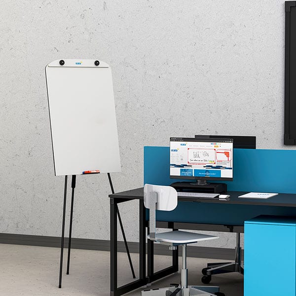 Cavalete flip-chart com quadro branco, 4354, Stalo - CX 1 UN