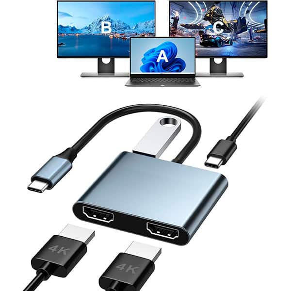 Hub 4 em 1 USB-C para HDMI+USB-A+USB-C 9754 Md9 PT 1 UN Hub 4 em 1 USB-C para HDMI+USB-A+USB-C 9754 Md9 PT 1 UN