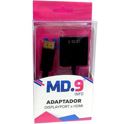 Adaptador de vídeo Displayport M para HDMI, Md9 - BT 1 UN