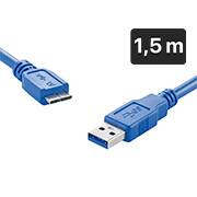Cabo USB 3.0 AM X Micro B Super Speed 1,5m WI275 Multi BT 1 UN