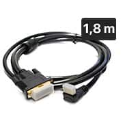 Adaptador de vídeo HDMI para DVI 1,8m 90 graus Md9 PT 1 UN Adaptador de vídeo HDMI para DVI 1,8m 90 graus Md9 PT 1 UN