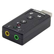 Placa de som USB 7.1 DirectSound 3D P2 fone e microfone Md9 PT 1 UN Placa de som USB 7.1 DirectSound 3D P2 fone e microfone Md9 PT 1 UN