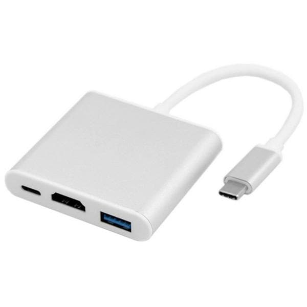 Adaptador Tipo-C para HDMI c/USB3.0 e USB-C Md9 BT 1 UN