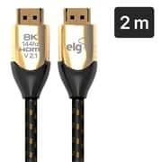 Cabo HDMI 2.1 Ultra High Speed com 2 metros, HS8K20, Elg - BT 1 UN
