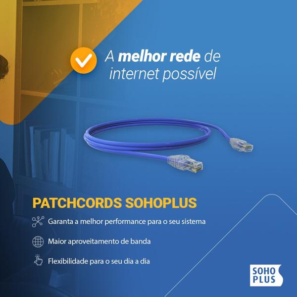 Cabo de Rede SOHOPLUS Furukawa RJ 45 10 metros - CAT.5e PT 1 UN