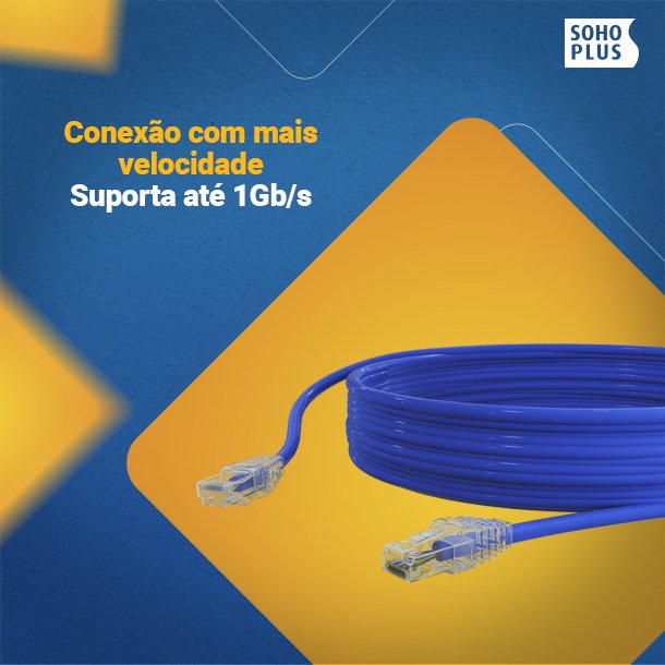 Cabo de Rede SOHOPLUS Furukawa RJ 45 10 metros - CAT.5e PT 1 UN