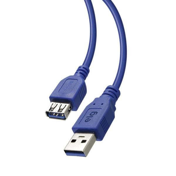 Cabo extensor USB-A, macho e fêmea, 3.0, Azul, USBEXT1, Elg - CX 1 UN