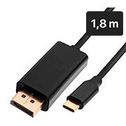 Adaptador USC-C para Displayport Macho, 1,80m, Md9 - CX 1 UN Adaptador USC-C para Displayport Macho, 1,80m, Md9 - CX 1 UN