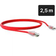 Cabo de rede U/UTP CAT 5E, 2,5m, Vermelho, 35123009, Sohoplus - BT 1 UN